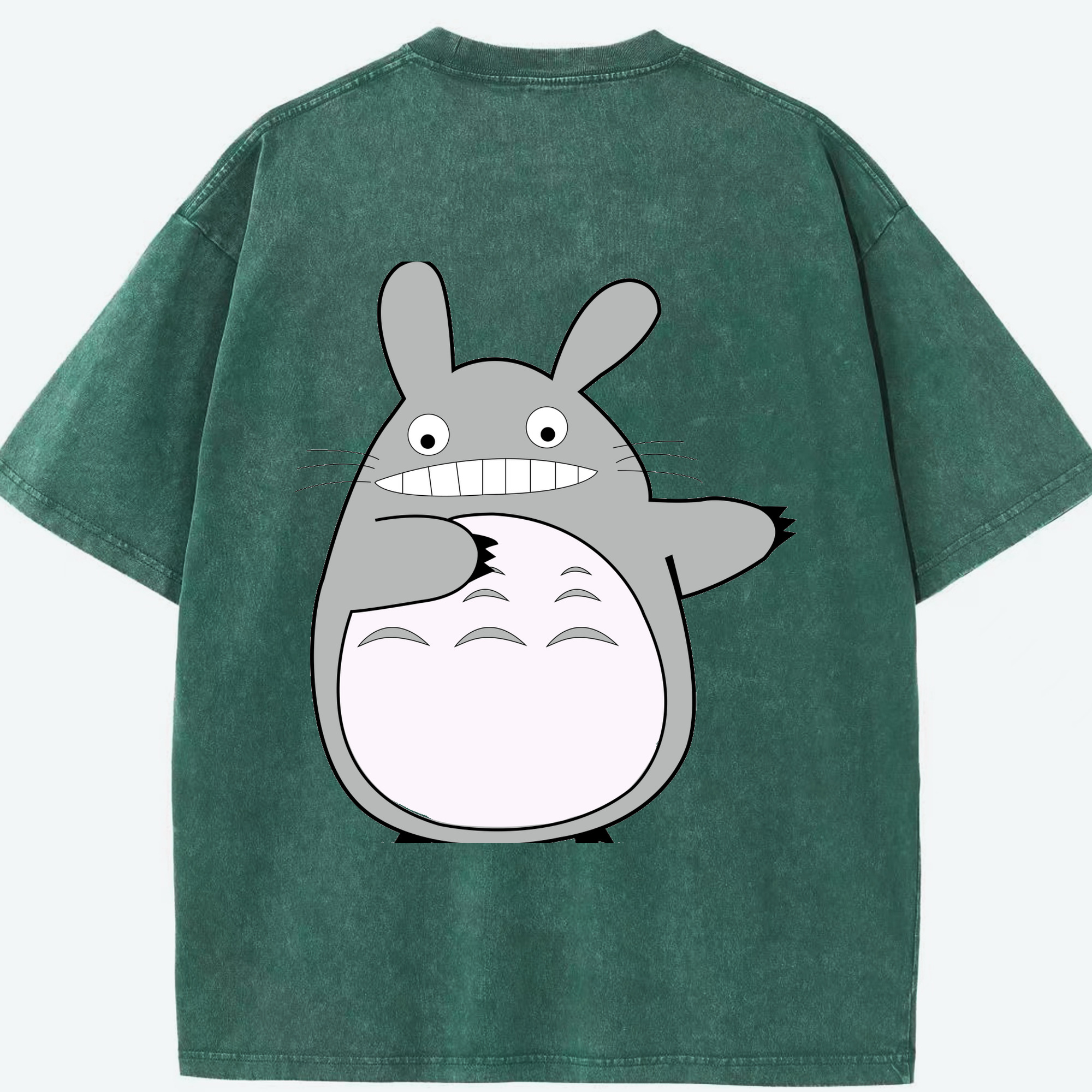 （画像用） となりのトトロ 草壁メイ 草壁サツキ My Neighbor Totoro Satsuki Kusakabe Mei Kusakabe 綿100% ヴィンテージ風 半袖Tシャツ（背面プリント）